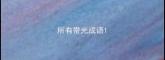 所有带光成语