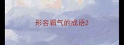 形容霸气的成语