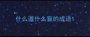 什么道什么盲的成语