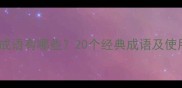 有前字结尾的成语有哪些20个经典成语及使用场景全指南