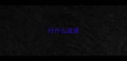 行什么成语
