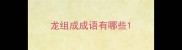 龙组成成语有哪些