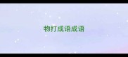 物打成语成语