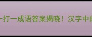 趣味成语接龙什一一打一成语答案揭晓汉字中的智慧陷阱与破解技巧