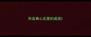 形容真心实意的成语