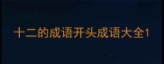 十二的成语开头成语大全