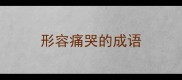 形容痛哭的成语