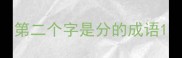第二个字是分的成语