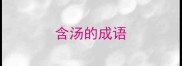 含汤的成语