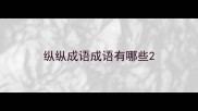 纵纵成语成语有哪些