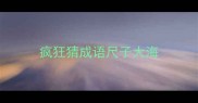 疯狂猜成语尺子大海