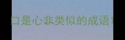 口是心非类似的成语