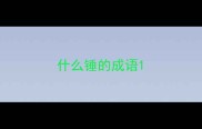 什么锤的成语