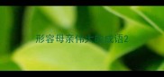 形容母亲伟大的成语