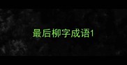 最后柳字成语