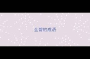 金碧的成语
