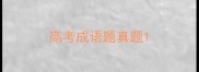 高考成语题真题