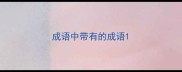 成语中带有的成语