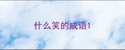 什么笑的成语