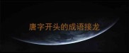 唐字开头的成语接龙