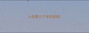 入在第三个字的成语