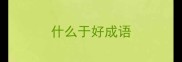 什么于好成语