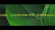 曲径通幽人生哲理中的暗门智慧职场情感成长必看