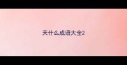 天什么成语大全