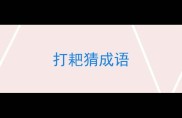 打耙猜成语