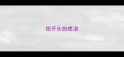 斑开头的成语