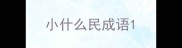 小什么民成语