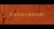 形容包容大度的成语