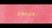 潇清的成语