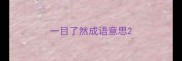 一目了然成语意思