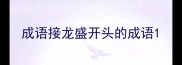 成语接龙盛开头的成语