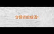 含儒舌的成语