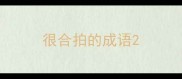 很合拍的成语