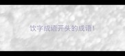 饮字成语开头的成语