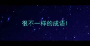 很不一样的成语