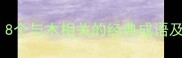 树心成语深度8个与木相关的经典成语及实用应用场景