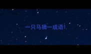 一只马猜一成语