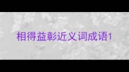 相得益彰近义词成语