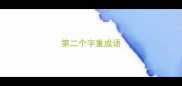 第二个字重成语