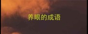 养眼的成语