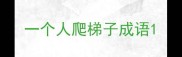 一个人爬梯子成语