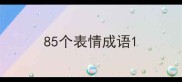 85个表情成语
