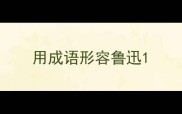 用成语形容鲁迅