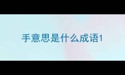 手意思是什么成语