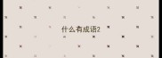 什么有成语
