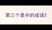 第三个是半的成语